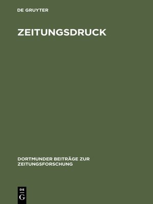 cover image of Zeitungsdruck
